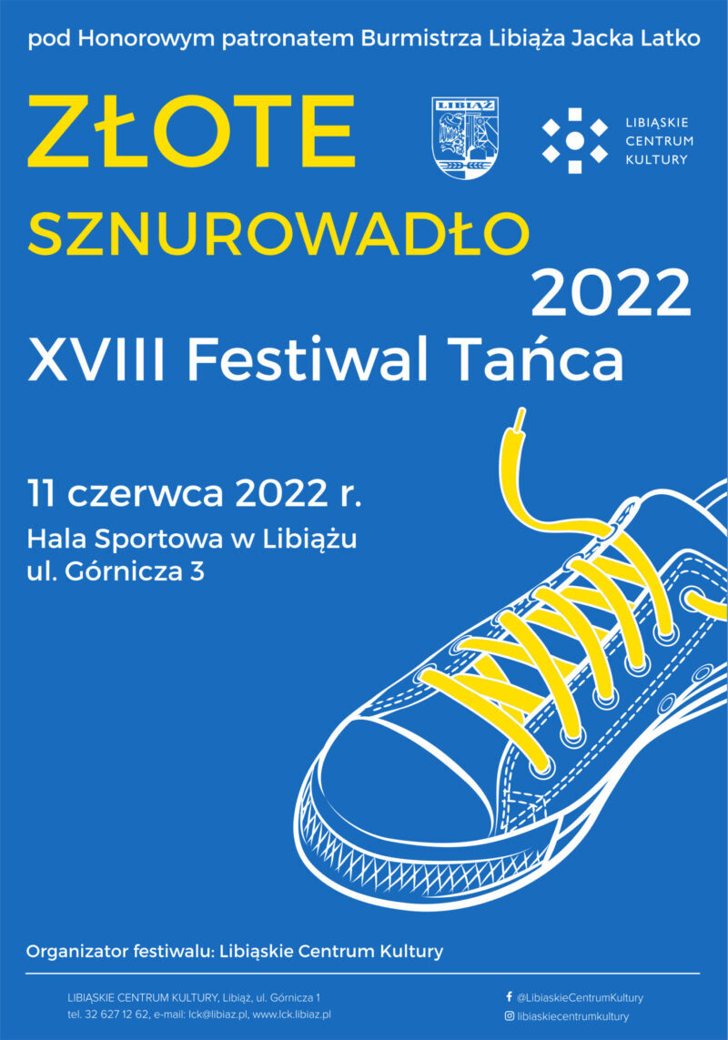 Plakat Złote Sznurowadło 2022 Festiwal Tańca