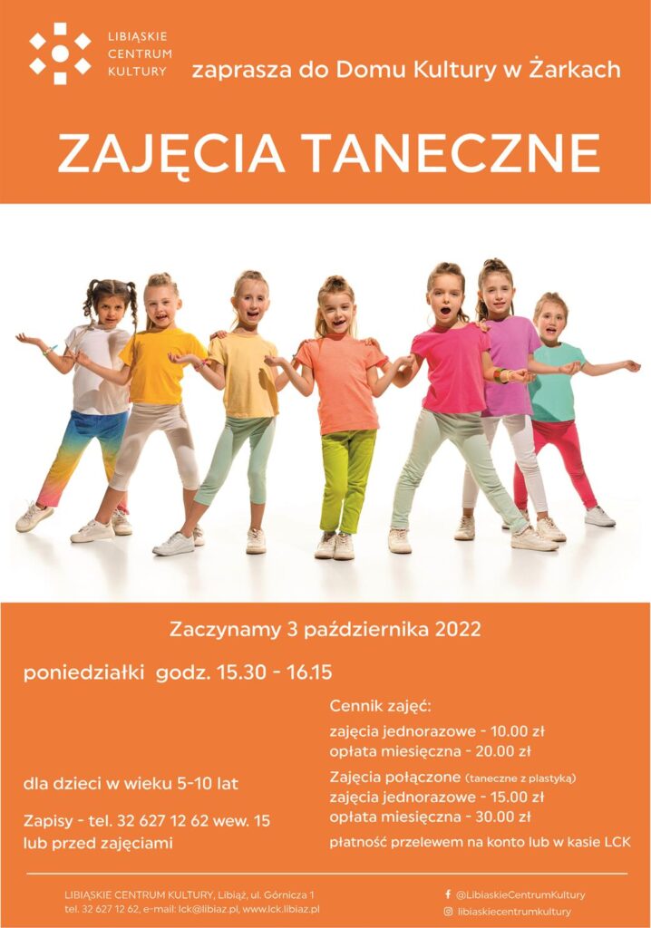 Zajęcia taneczne plakat Żarki 2022 (Copy)