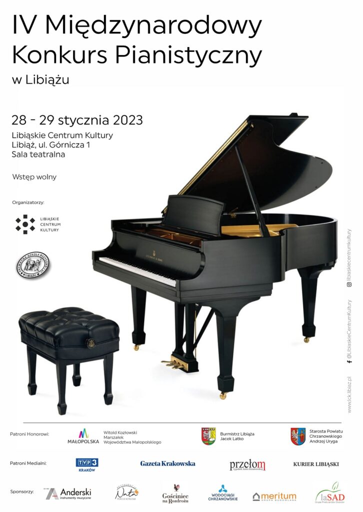 IV Międzynarodowy Konkurs Pianistyczny w Libiążu - harmonogram