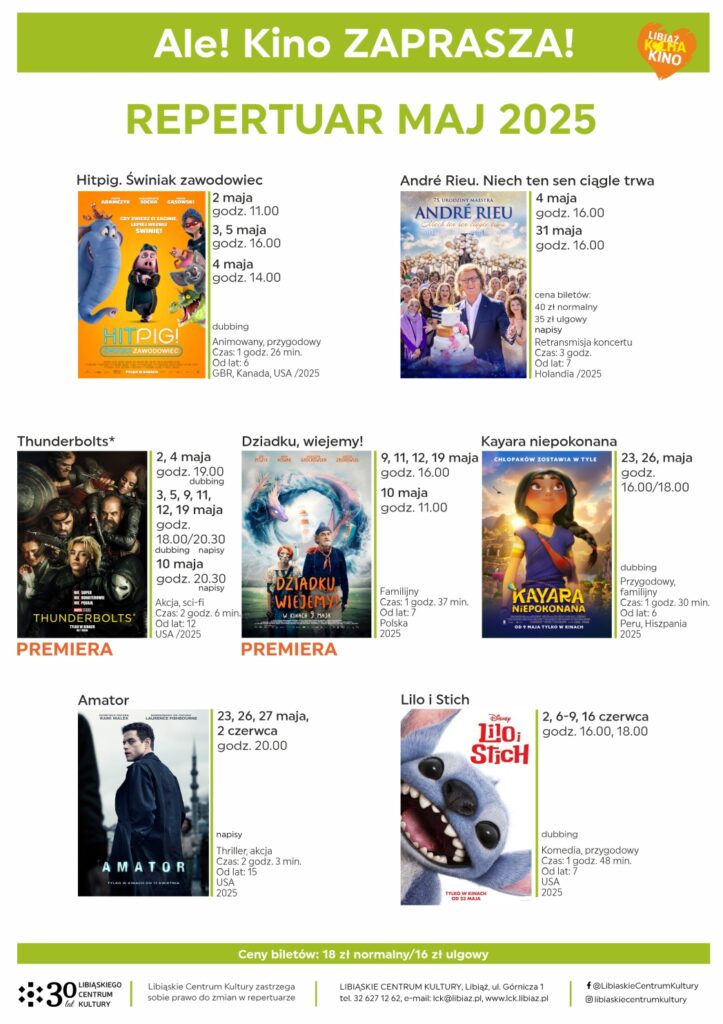 Ale! Kino repertuar maj 2025