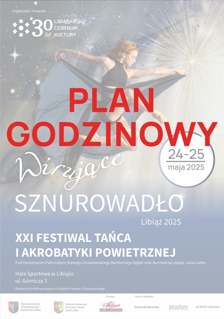Festiwal Tańca i Akrobatyki Powietrznej „Wirujące Sznurowadło” - plan godzinowy
