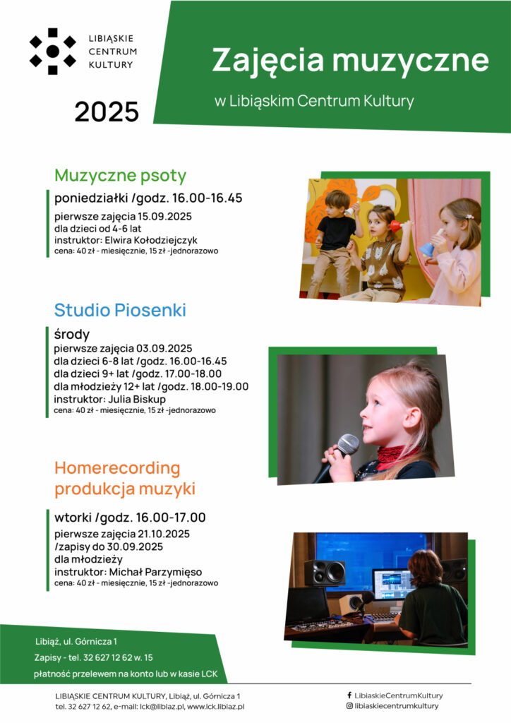 Oferta zajęć muzycznych w LCK