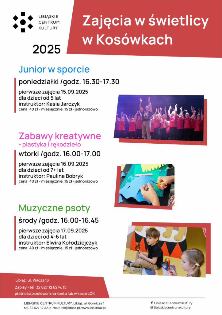 Oferta zajęć w Świetlicy w Kosówkach